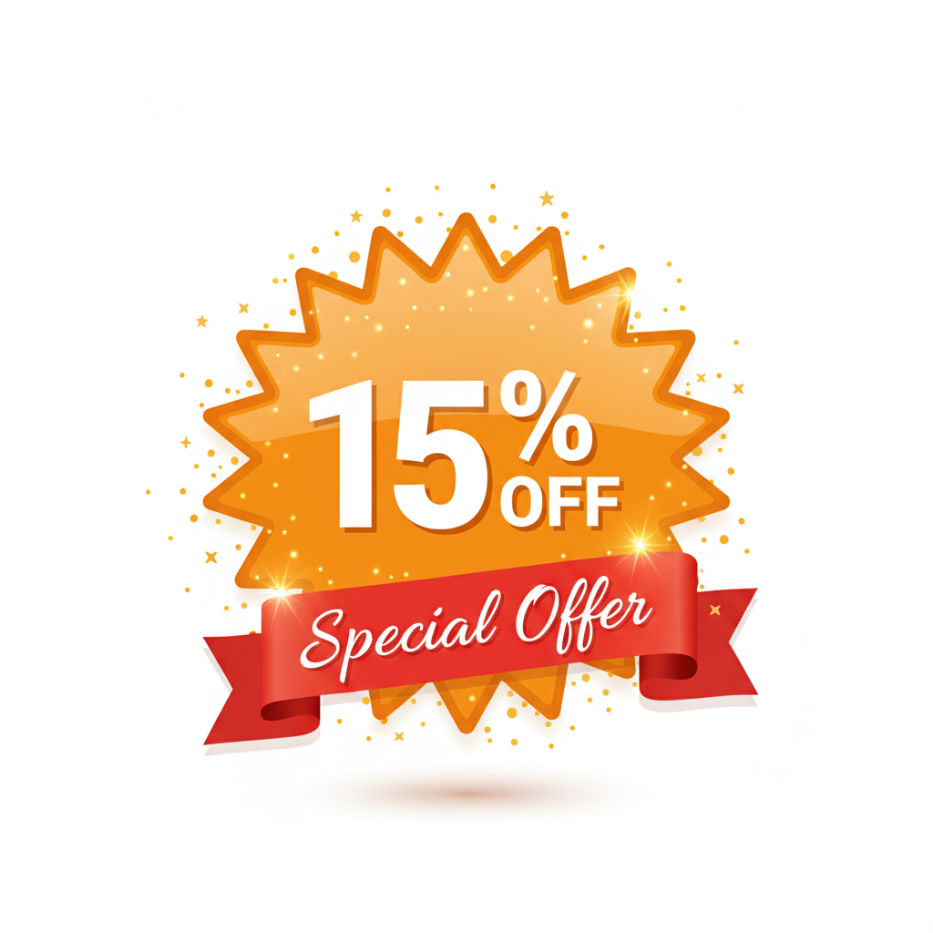 Special Offer 15% OFF